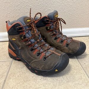 Men's KEEN Pittsburgh Soft Toe Waterproof Slip Resistant Hiking Boots size 10